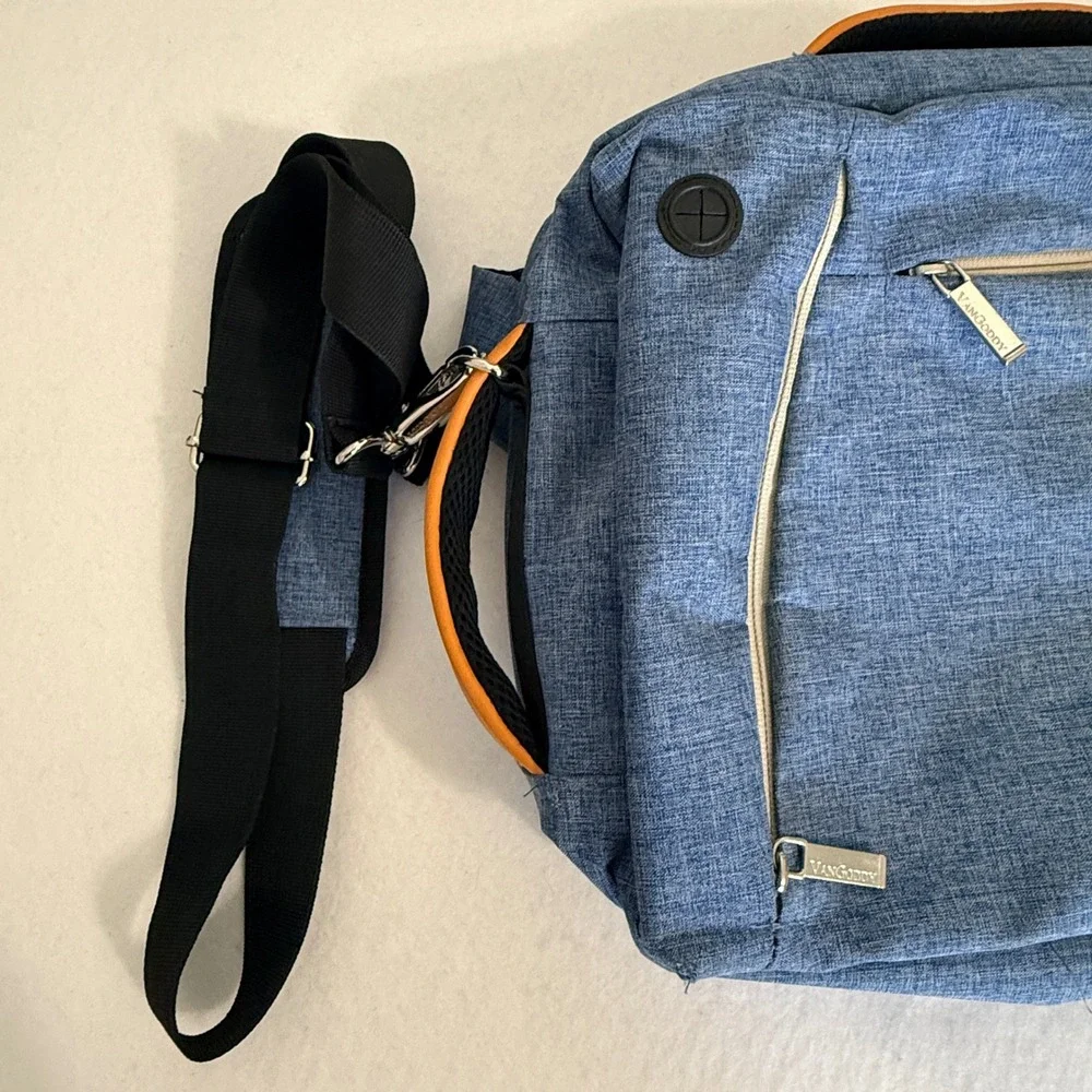 VanGoddy Backpack Unisex OS Blue Messenger Laptop Bag Convertible Travel Hybrid
